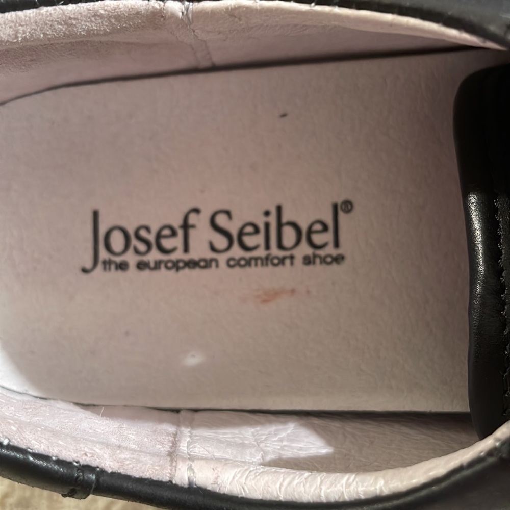 JOSEF Seibel Leather Sneakers 41 Women’s Black Caren Lace Up Casual - Picture 7 of 10